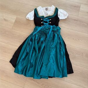 Women’s NWT Authentic Bavarian Dirndl for OKTOBERFEST - Black and Teal